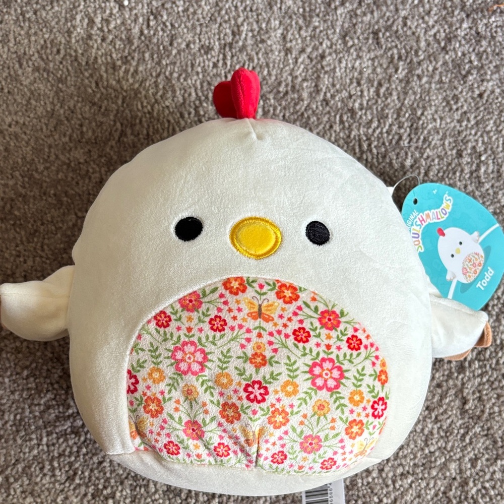 Squishmallow Floral Chicken